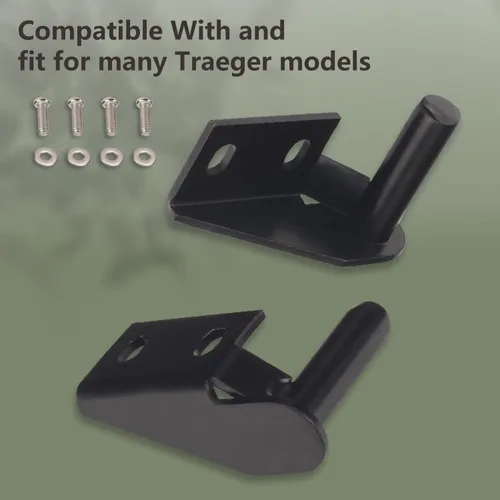 Miniatura 7 de Kit de bisagra de tapa 1 x lado izquierdo y 1 x bisagra lateral derecha compatible con muchos modelos de parrillas Traeg-er bisagras, para el kit