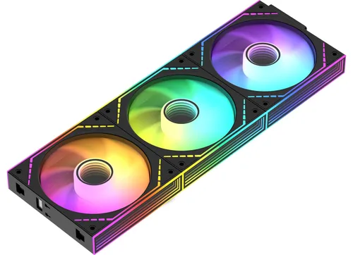 Thermalright TL-M12Q-S X3 120mm Ventiladores de Caja para PC, 2000RPM de Alto Flujo de Aire, ARGB Daisy-Chain, Iluminación Infinity-Mirror, Pack de 3