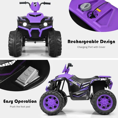 Miniatura 5 de OLAKIDS Vehículo eléctrico de 12 V para niños, vehículo eléctrico de 4 ruedas para niños pequeños, auto de juguete motorizado a batería para niños