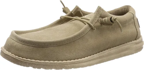 Hey Dude, Wally - Zapatos tipo mocasín con cordones para hombre, variedad de colores, Castaño