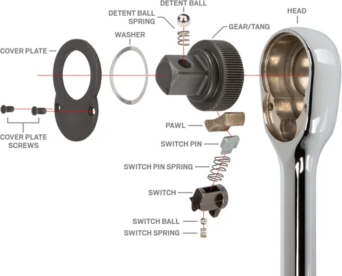 Miniatura 8 de TEKTON Trinquete de 1/2 pulgada de impulso x 24 pulgadas SRH01224