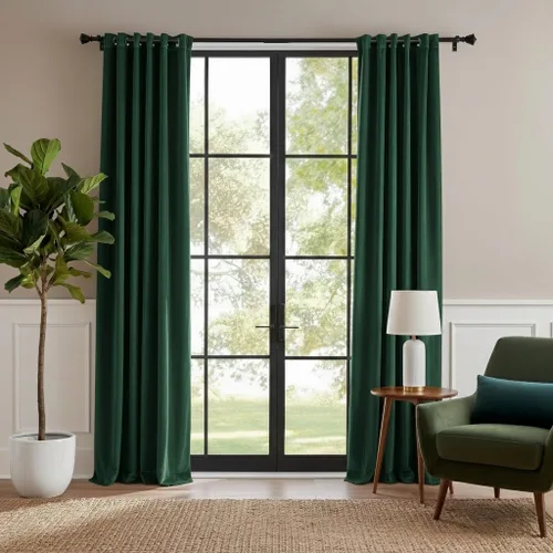 Miniatura 37 de RYB HOME Cortinas de terciopelo beige camello 84 pulgadas, cortinas gruesas de terciopelo para oscurecer la habitación para decoración de granja