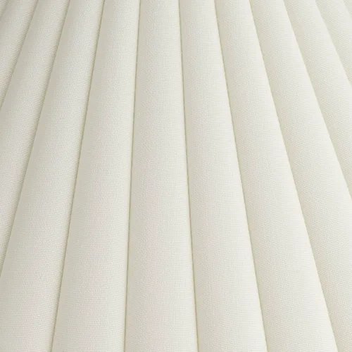 Miniatura 2 de Juego de 2 pantallas de lámpara Box Pleat Empire en blanco antiguo, grandes de 6.75" en la parte superior x 20.75" en la parte inferior x 10.75