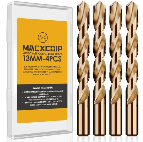 Miniatura 18 de Metric - Juego de 16 brocas de cobalto M35, brocas de cobalto HSS de 0.197 in, para metales endurecidos, acero inoxidable, hierro fundido