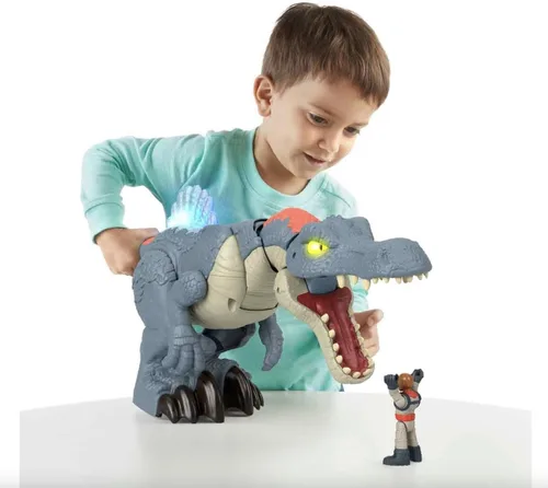 Miniatura 2 de Fisher-Price Imaginext Jurassic World Juguete de Dinosaurio Ultra Snap Spinosaurus, Luces, Sonidos y Acción de Morder, para Niños en Edad Preescolar