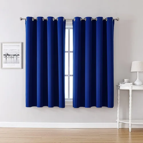 Miniatura 42 de ChrisDowa - Cortinas de cenefa pequeñas para cocina, cortinas cortas con ojales y aislamiento térmico para oscurecer la sala y habitación