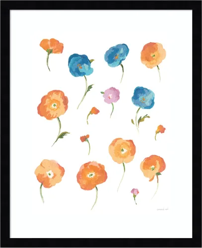 Miniatura 10 de Amanti Art Framed Wall Art Print 24x20 Retro Flowers II by Danhui Nai, Flowers Wall Art, Modern Contemporary Decor, Small Poster Painting Artwork