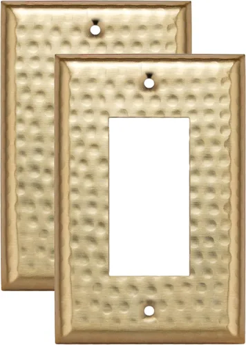 Miniatura 12 de Monarch Abode placa de pared basculante de una banda, placa de pared de cobre puro martillado a mano para un solo interruptor, cubierta decorativa