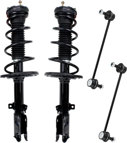 Miniatura 14 de Detroit Axle - Kit de 4 piezas RWD Puntales Delanteros Barras Estabilizadoras para Ford F-150 2021 2022 2023 2024, 2 Puntales con Resorte Helicoidal