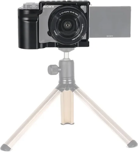 Miniatura 7 de NICEYRIG Jaula para cámara Sony ZV-E10 Vlog Vlogging, con mango de aluminio - 469