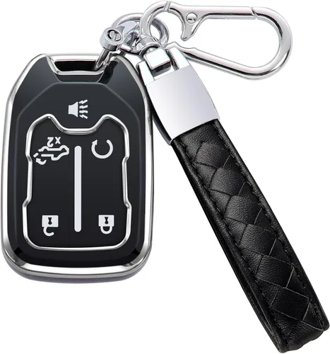 Miniatura 7 de Funda para llavero GMC con llavero de TPU suave, funda para llave compatible con GMC Sierra 1500 2500HD 3500HD Terrain Acadia 2019-2023, para Chevy