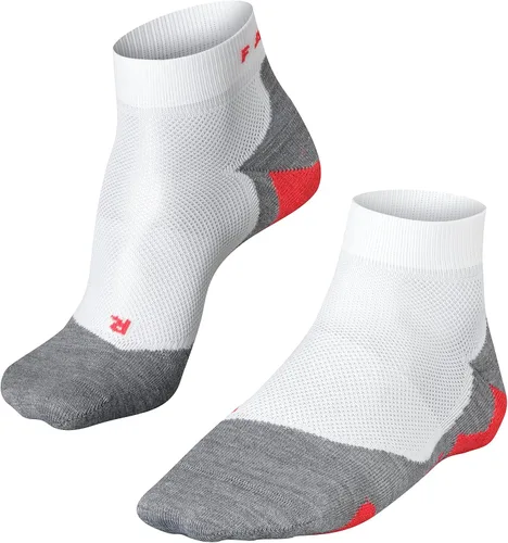 FALKE RU5 - Calcetines cortos ligeros para correr, transpirables, de secado rápido, color negro, blanco, 1 par