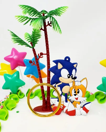 Miniatura 2 de Decoración para pastel de cumpleaños Sonic (diseño único)