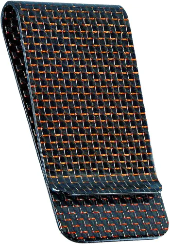 CL CARBONLIFE Carbon Fiber Wallet Money Clip for Cash and Credit Card, Minimalist Holder Clips for Men (Large, 2.8"x1.5")