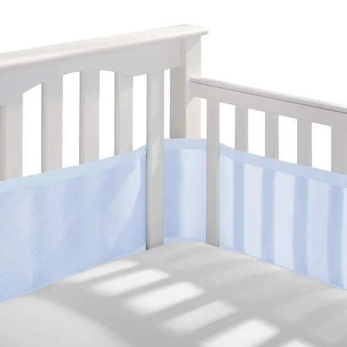 Miniatura 11 de BreathableBaby Forro de malla transpirable para cunas de tamaño completo, malla clásica de 3 mm, blanco (Tamaño 4FS cubre 3 o 4 lados)