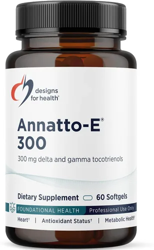 Miniatura 7 de Designs for Health Annatto-E 300 mg Tocotrienoles - Suplemento complejo de vitamina E DeltaGold con tocotrienoles Delta + Gamma - Cardiovascular