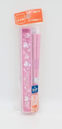 Miniatura 9 de OSK Hello Kitty Sakura HS-11 - Juego de palillos con tapa