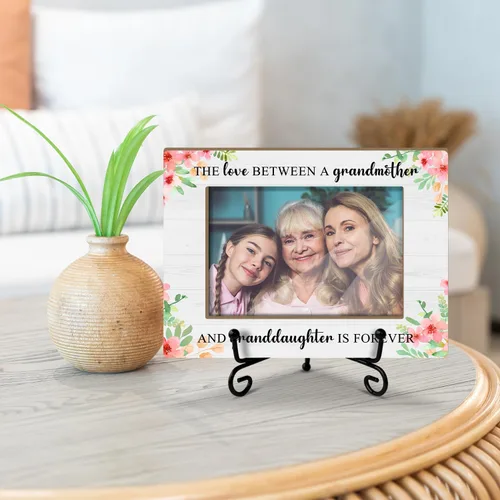 Miniatura 3 de Marco de fotos de madera para regalar a la abuela, el amor entre una abuela y una nieta es para siempre, marco de fotos horizontal de 4 x 6