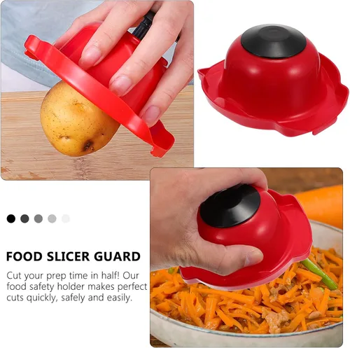Miniatura 4 de DOITOOL Soporte de seguridad para cortar alimentos, protector de dedos para mandolina y rallador de verduras, 4.52 x 4.25 x 1.96 pulgadas, protector