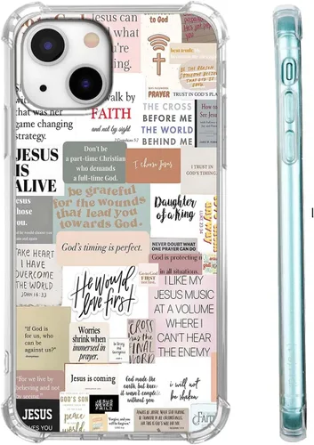 Miniatura 59 de Funda para Celular con Versículos de la Biblia, Colocación de Citas Cristianas de Jesús, Diseño Collage, Funda Protectora Suave de TPU de Moda