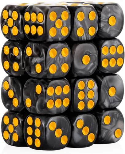 Miniatura 35 de 36 de paquete de dados de 12 mm de 6 caras MINI, juego de dados de patrón de perla, dados estándar de 6 caras para Yahtzee, Bunco o enseñanza