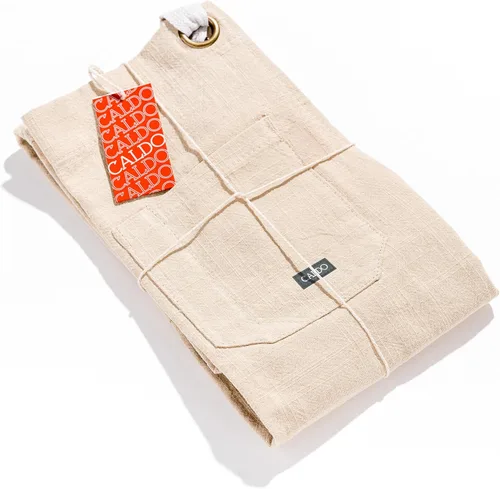 Miniatura 3 de Delantal de cocina de lino Caldo para cocinar - Delantal con peto de lino para hombres y mujeres para chef profesional, camarero o barista - Hueso
