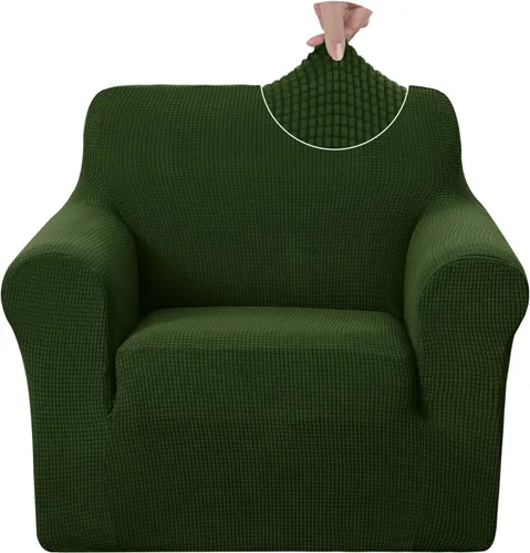 Miniatura 19 de U-NICE HOME Funda elástica para sofá, lavable, protector de muebles para sofá de 3 cojines, apta para mascotas (sofá, gris)