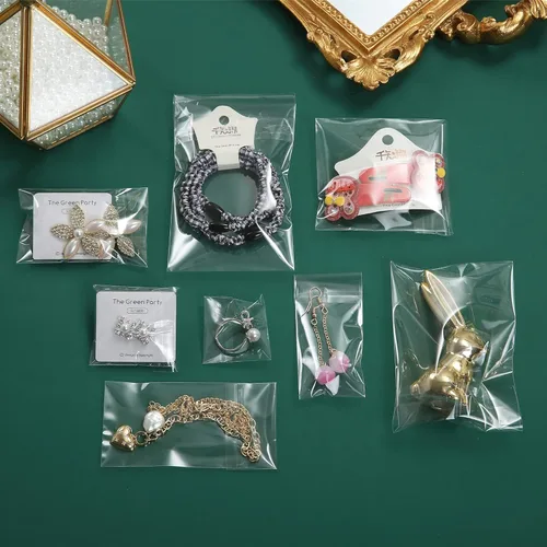 Miniatura 3 de Paquete de 200 bolsas de plástico de celofán de celofán de 2 x 2 pulgadas de grosor, pequeñas bolsas de plástico de celofán resellables