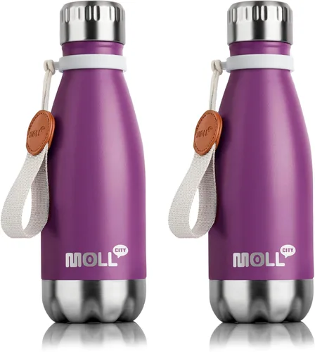 Miniatura 40 de Botella de agua para niños, botella de agua deportiva de acero inoxidable de 12 onzas con aislamiento al vacío para la vuelta a la escuela, botella