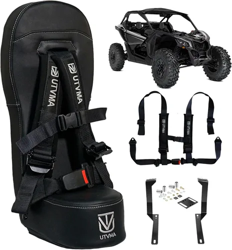 UTVMA - Asiento de seguridad compatible con Can Am X3 - Fácil instalación | Asiento de salto UTV | Asiento de seguridad para niños - Arnés y todo el