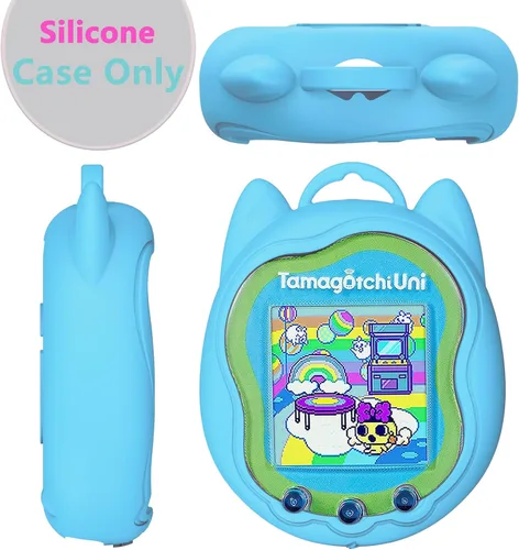 Miniatura 3 de Tamagotchi Uni Interactive Virtual Pet, protector de pantalla para Tamagotchi Uni Pet Band Accesorios (cubierta de silicona) (azul)