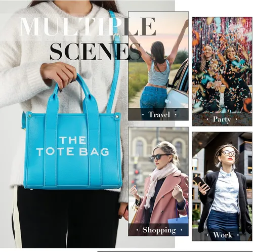 Miniatura 7 de Bolso de mano para mujer, bolso de mano de cuero a la moda, pequeño bolso cruzado personalizado con asa superior para el trabajo y viajes
