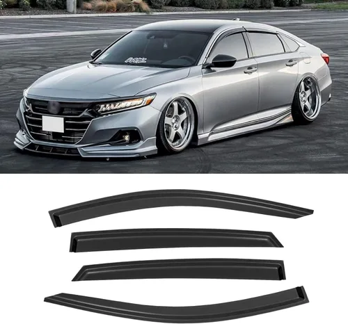 Miniatura 44 de Visera de ventana para Honda Civic 2022-2025, protectores de lluvia de canal exterior, escudos, deflector de ventilación, sombra, viento, humo