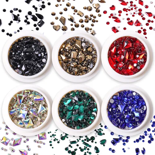 Miniatura 12 de 20 dijes de aleación de dinero para uñas, 3D, plata y oro, con diamantes de imitación de signo de dólar, arte de uñas, brillantes, diseño de uñas