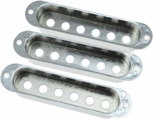 Miniatura 2 de Dopro 52/52/2.047 in plástico cromado ST Strat Guitarra Pickup Covers 3 Single Coil Pickup Cover para Stratocaster