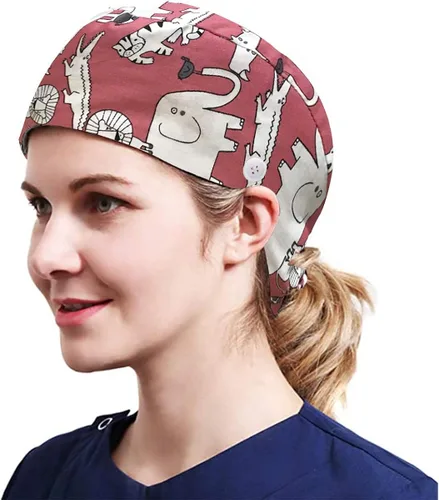 Miniatura 7 de Poetele - 2 gorras de trabajo con botón para la sudoración ajustable, para mujeres y hombres