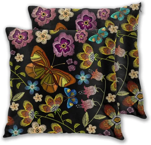 Miniatura 15 de Juego de 2 fundas de almohada para sofá, oficina, dormitorio, decoración del hogar, 18 x 18 pulgadas