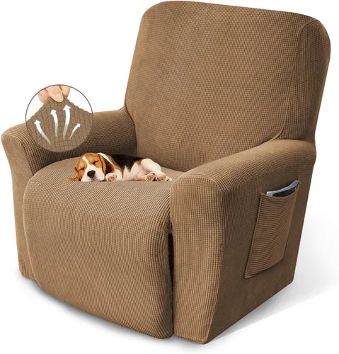 Miniatura 15 de KEKUOU Fundas para sillas reclinables, fundas elásticas para sofá reclinable de niño perezoso, 1 pieza, protector de muebles con parte inferior Azul