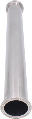 Miniatura 3 de DERNORD - Tubo de bobina sanitaria con extremos de abrazadera, tubo redondo liso de acero inoxidable 304 con abrazadera triple de 5.08 cm