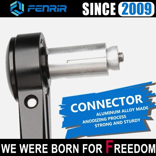 Miniatura 9 de FENRIR Manillar para motocicleta, espejo de extremo de barra CNC de aluminio negro Cafe Racer, anti-vibración, anti-reflejos, campo de visión