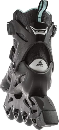 Miniatura 3 de Rollerblade Zetrablade Patines en línea para mujer adulta, patines en línea de rendimiento Negro/Celeste