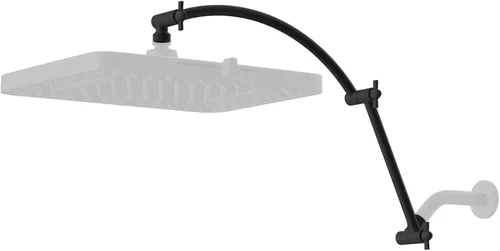 Miniatura 12 de Hibbent Brazo de Extensión para Cabezal de Ducha Totalmente Metálico de 10'', Latón Sólido Flexible Ajustable en Altura y Ángulo, Extensor de Brazo