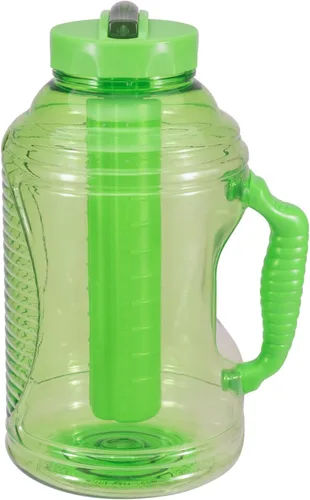 Miniatura 2 de COOL GEAR Paquete de 2 botellas de agua deportivas Big Freeze de 80 onzas con barra de congelador y asa, botella de agua de color hidratante