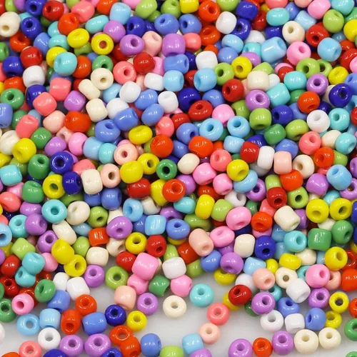Miniatura 15 de Tamaño 6/0 - Cuentas de semillas de vidrio para manualidades de 0.157 in, cuentas negras para la fabricación de joyas