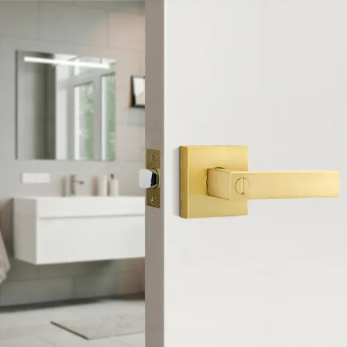 Miniatura 9 de EHOMEWARE Paquete de 3 manijas de puerta de privacidad para puertas interiores, apertura izquierda/derecha, cerradura de manija de puerta en acabado