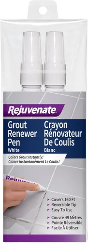 Rejuvenate Rotulador renovador de lechada, 1 unidad, restaurador de color de lechada blanca cubre instantáneamente lechada manchada, sucia o vieja