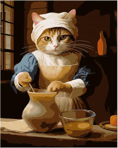 NiArt Pintura por Números para Adultos Principiantes, Pintura por Números DIY sobre Lienzo para Niños, Kits de Pintura al Óleo para Regalo y Maid