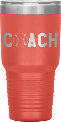 Miniatura 12 de Vaso de entrenador de béisbol, regalo de entrenador de béisbol, 30 onzas, con aislamiento, grabado de acero inoxidable, color negro