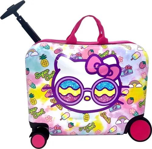 Miniatura 2 de Fast Forward Maleta de 18 "para niñosequipaje de mano con ruedas para niños pequeños de remolque, Varios colores, Hello Kitty