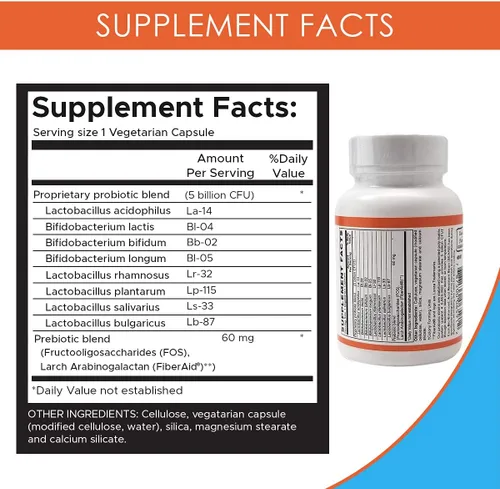 Miniatura 2 de Holistic Health Suprema Dophilus 60 Cápsulas Vegetarianas